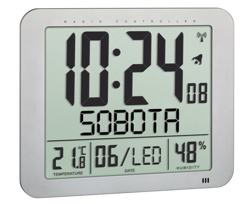 TFA 60.4516.54 - Nástěnné hodiny řízené rádiovým signálem s češtinou